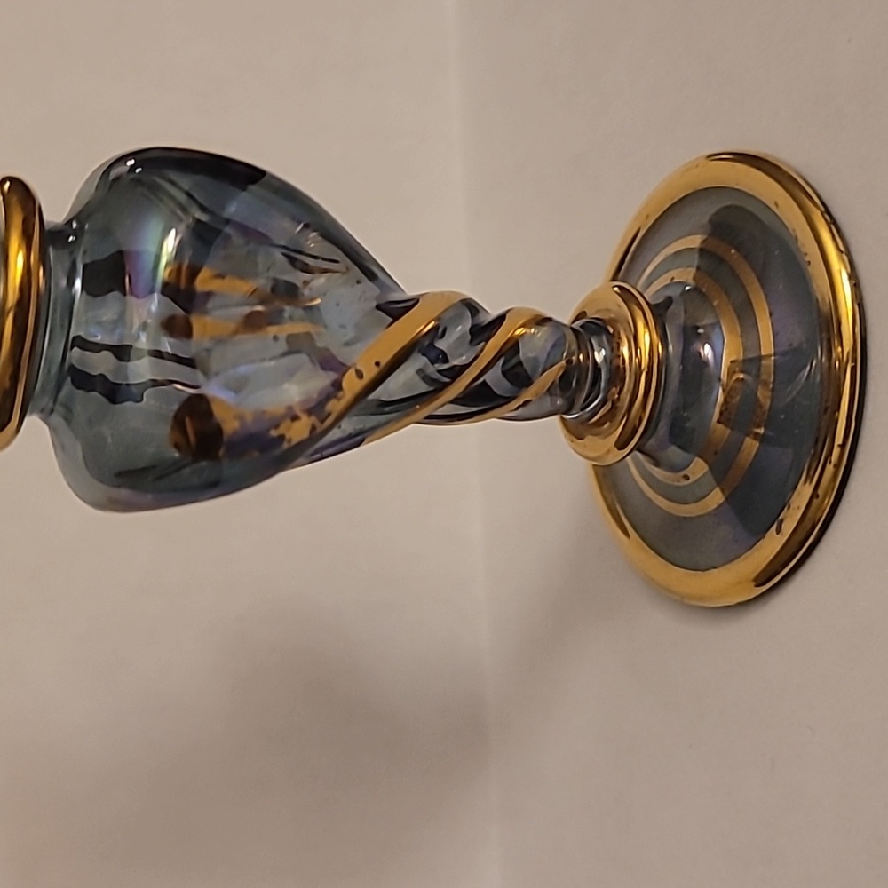 Egyptian Blue Blown Glass Teardrop Bottle - Picture 8 of 14